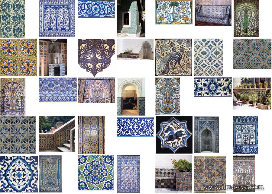 We have hundreds of images of Islamic tiles in our archives that we use as source of inspiration. Here are some examples