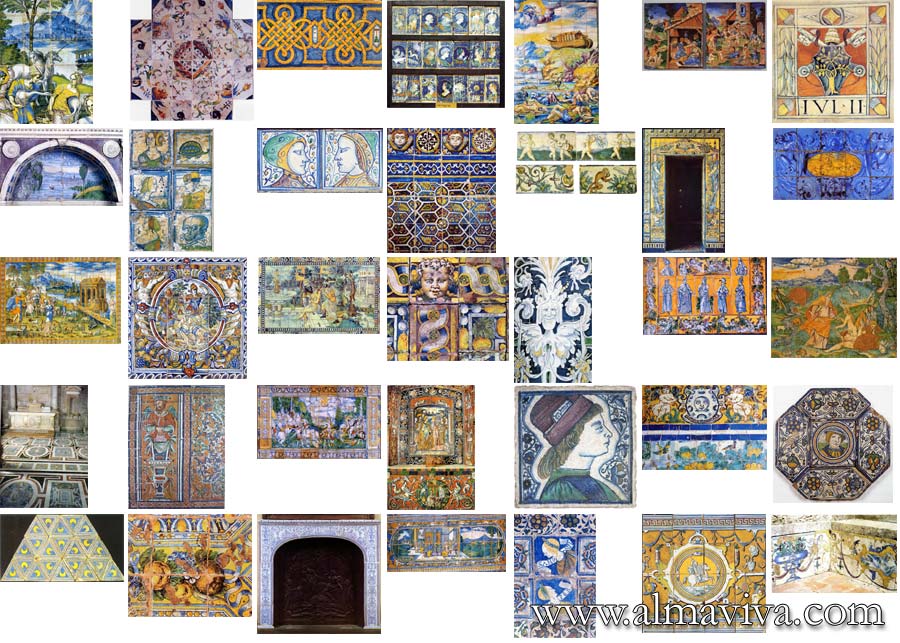 We have hundreds of images of Renaissance tiles in our archives that we use as source of inspiration. Here are some examples.