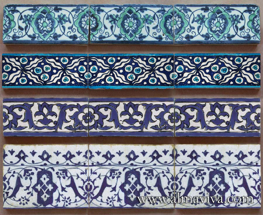 Réf. OR23 - Frises islamiques. Quelques exemples de frises de 5x15 ou 7,5x15 cm