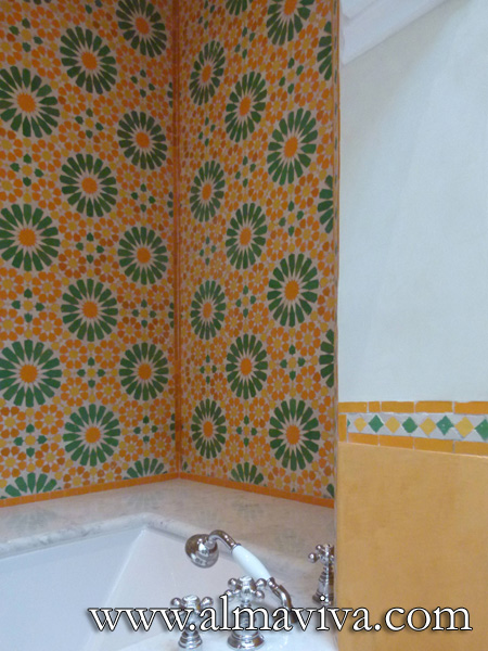 Decor inspired of traditional Moroccan zellige