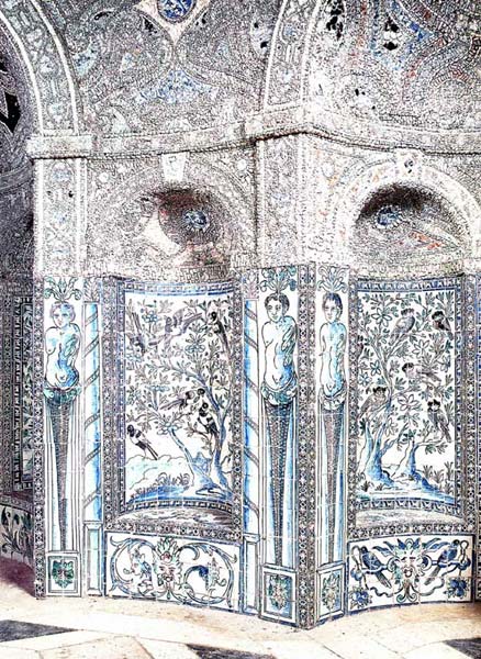 Réf. A26 - Les jardins du palais du Marquis de La Frontière à Lisbonne sont abondamment décorés d'azulejos