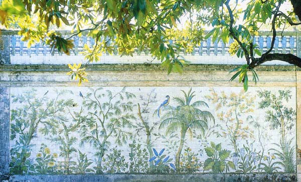 Ref. A57 - Tropical forest painted in trompe-l'oeil