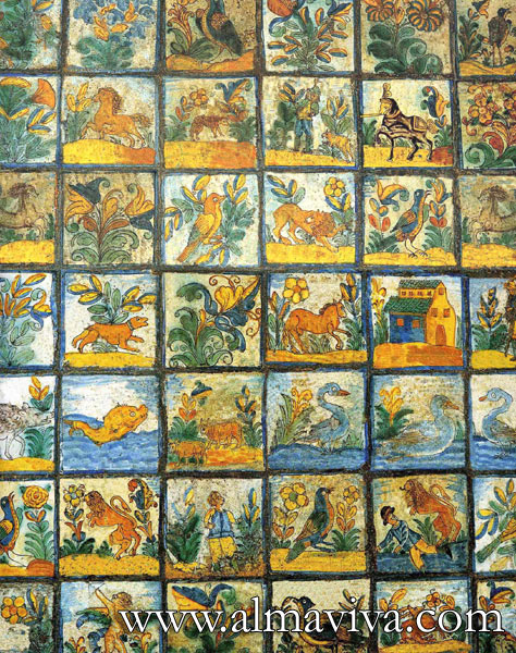 Ref. CD25 - Tiles from Arles (France), 13x13 or 15x15 cm (about 5''x5'' or 6''x6'')