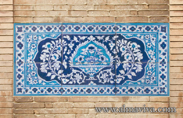 Ref. OR8 - Floral panel in Multan style (see keywords) (18th c., nowadays in Pakistan)
