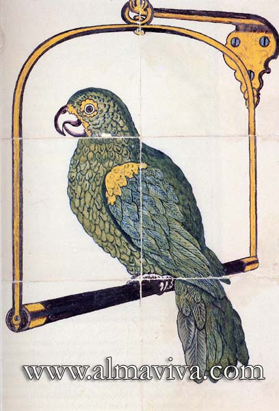 Ref. D07 - Parrot. Dim. 45x30 cm (about 1,5'x1')