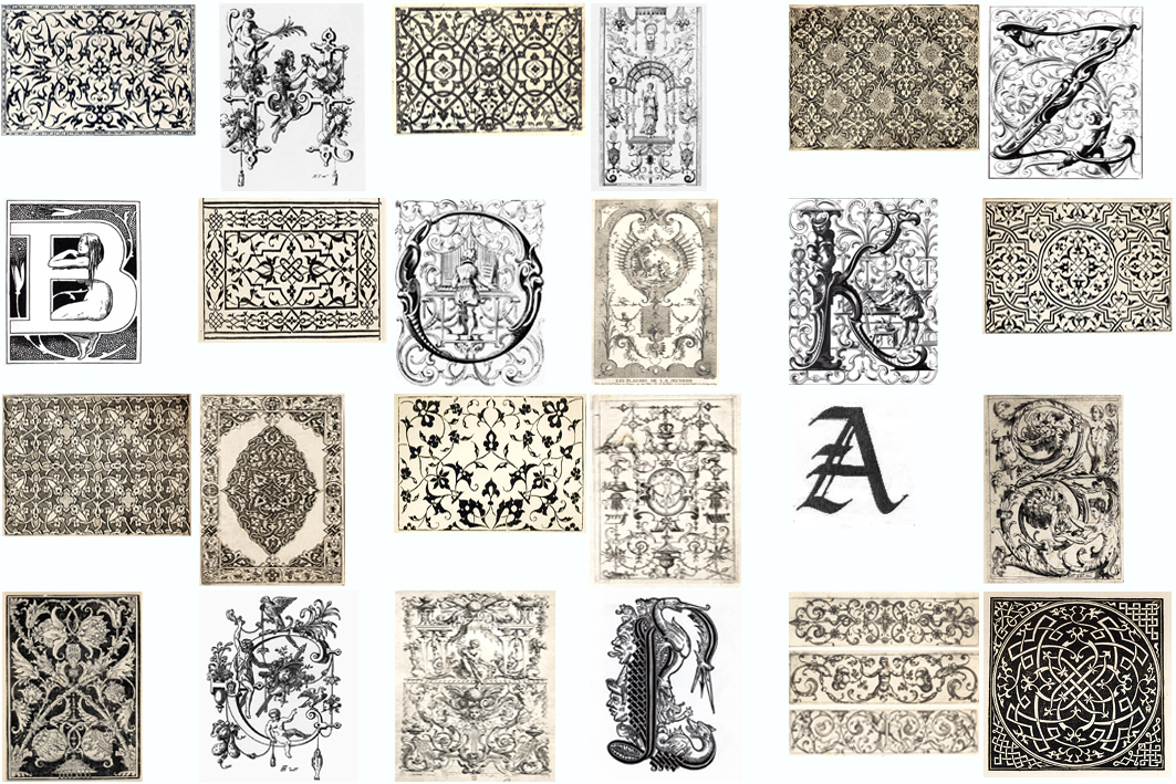 gravures lettrines alphabet dessin